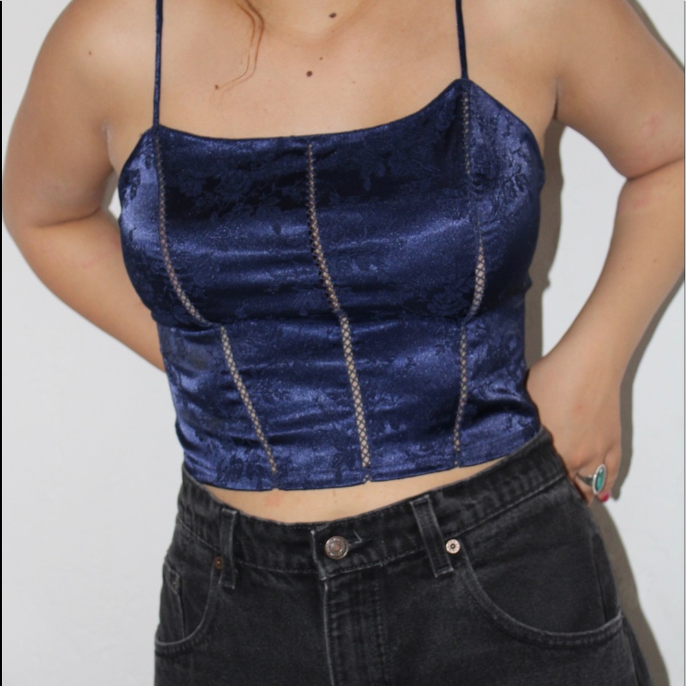 Blue crop top